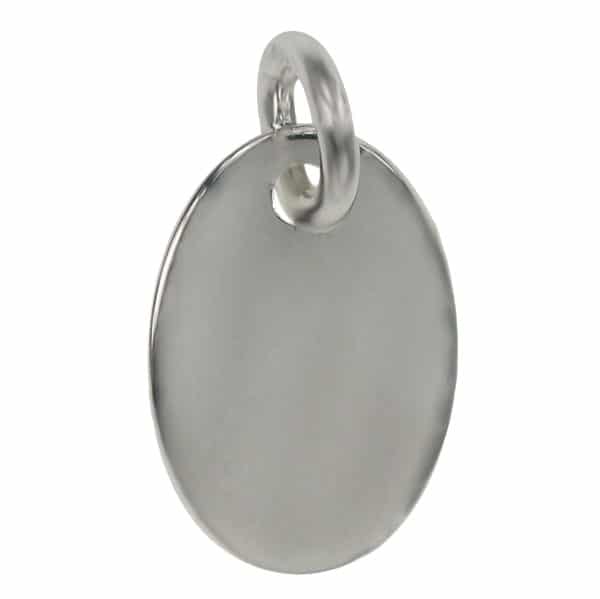 Sterling Silver Engravable 14x10mm Oval Charm