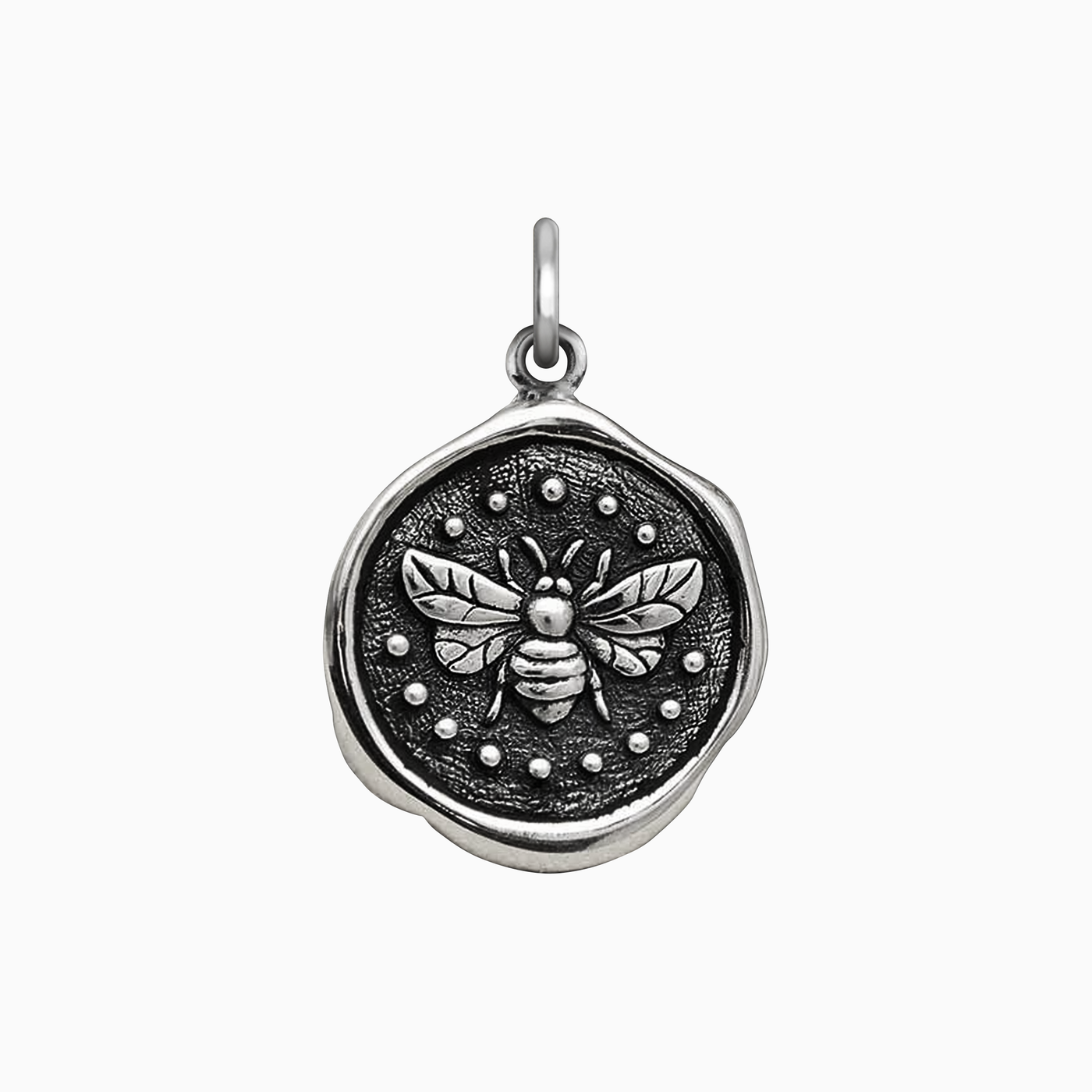Sterling Silver Wax Seal Bee Charm