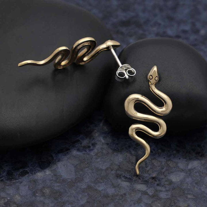 Large Snake Post Earrings