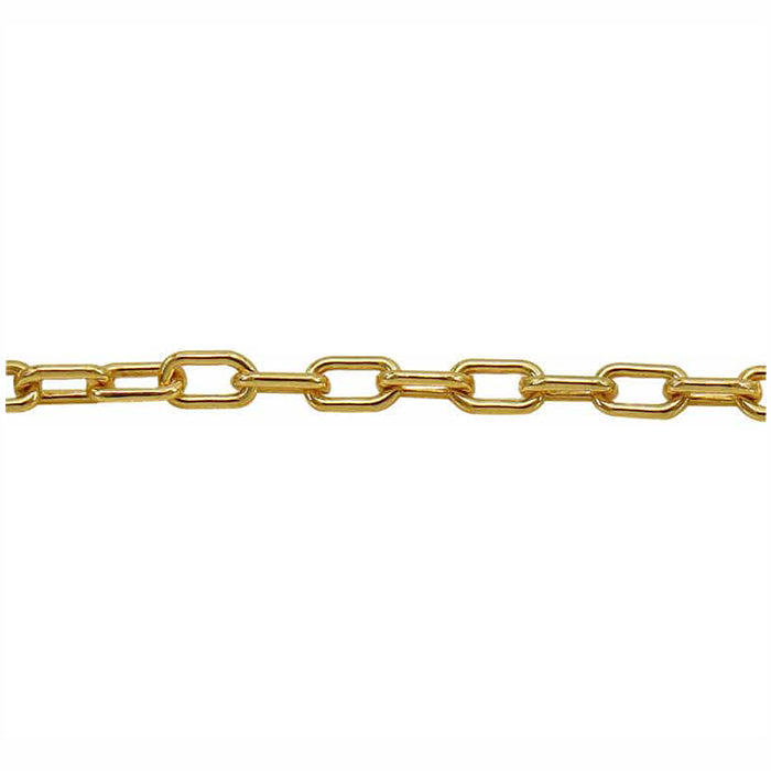 14K Gold Filled 2.4x4mm Chunky Rounded Paperclip Link Chain - Infinity Bracelet