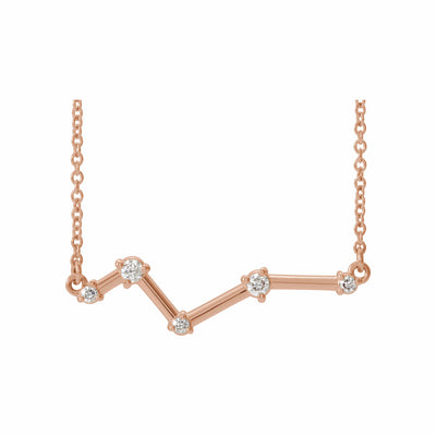 14k Gold Diamond Constellation Necklace