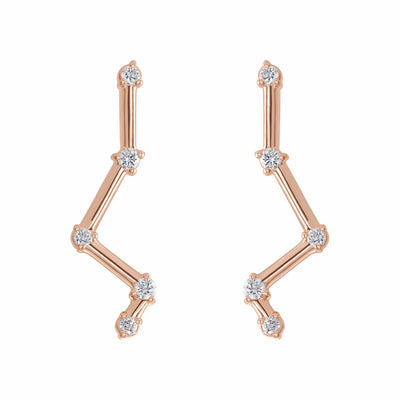 14k Gold 1/10 CTW Diamond Constellation Earring Climbers