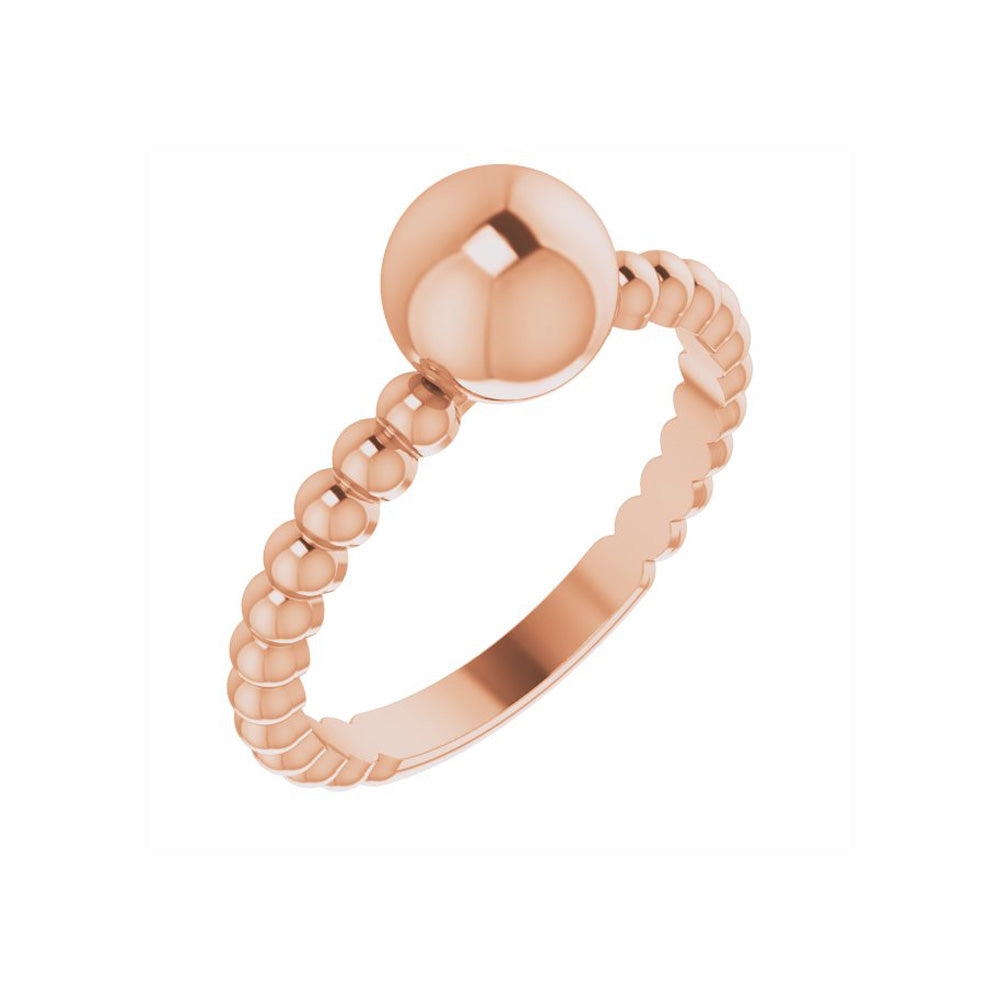 Gold ball ring top