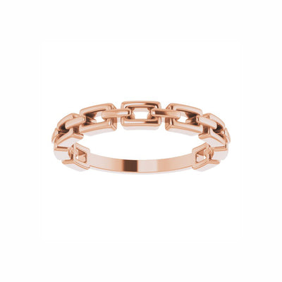 14k Gold Chain Link Ring