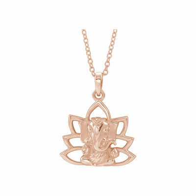 14k Gold Ganesha 16-18" Necklace