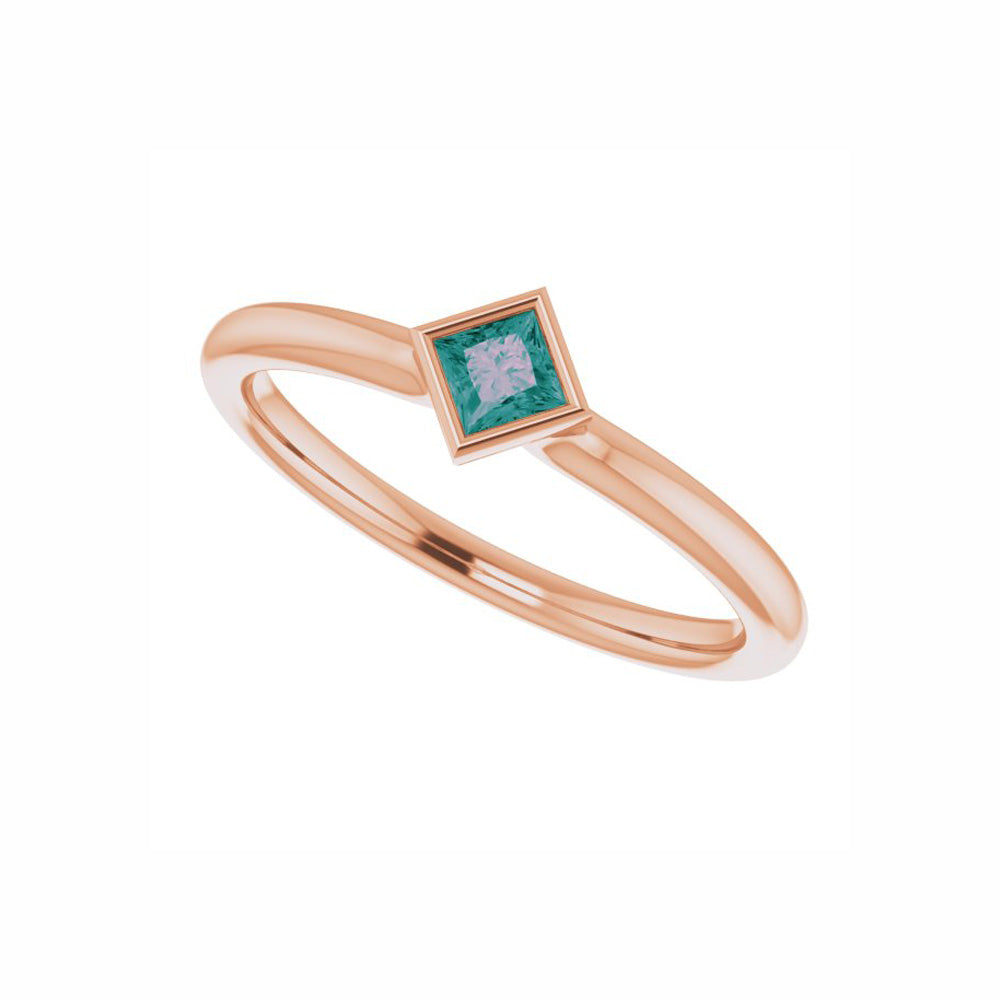 Lab-Grown Alexandrite Stackable Ring