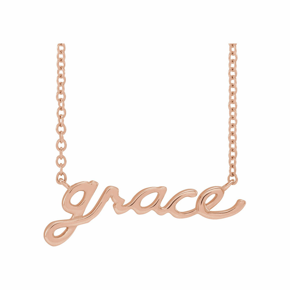 14k Gold Grace Script Necklace