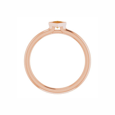 Natural Citrine Stackable Ring