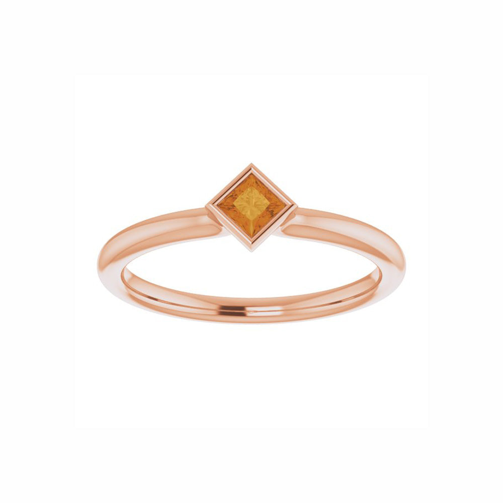 Natural Citrine Stackable Ring