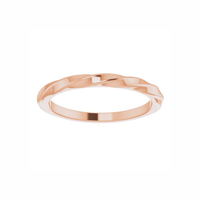 14k Gold Twisted Stackable Ring