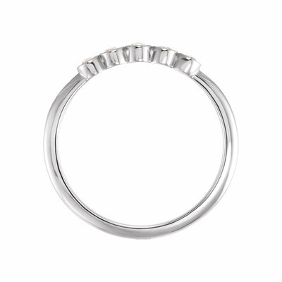 14k Gold Rose-Cut Natural Diamond Stackable Ring