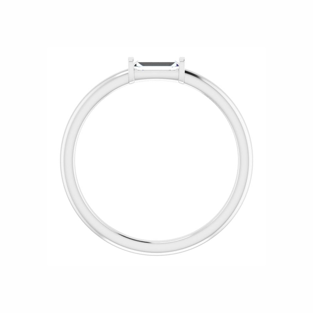 Diamond Straight Baguette Stackable Ring