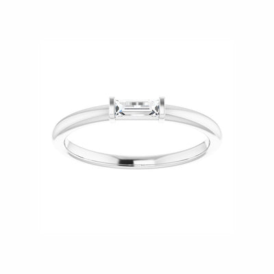 Diamond Straight Baguette Stackable Ring