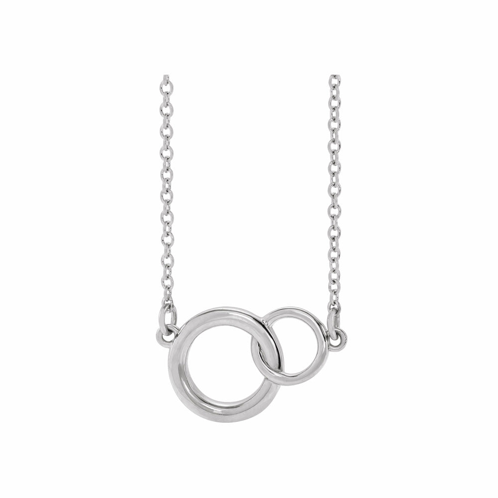 Sterling Silver Interlocking Circle Necklace