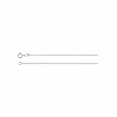 14k Gold 1 mm Solid Baby Curb Chain