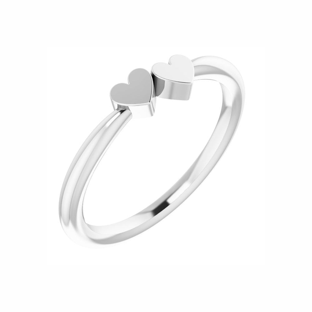 Sterling Silver Customizable Heart Family Ring