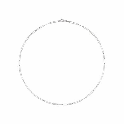 Sterling Silver 2.6mm Paperclip Chain Necklace