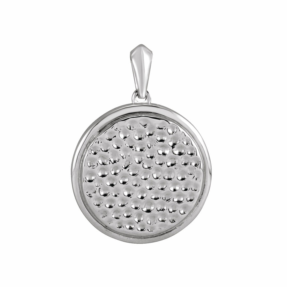 Sterling Silver Beaded Disc Pendant