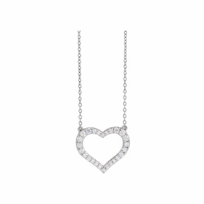 14k Gold Lab-Grown Diamond Heart Necklace