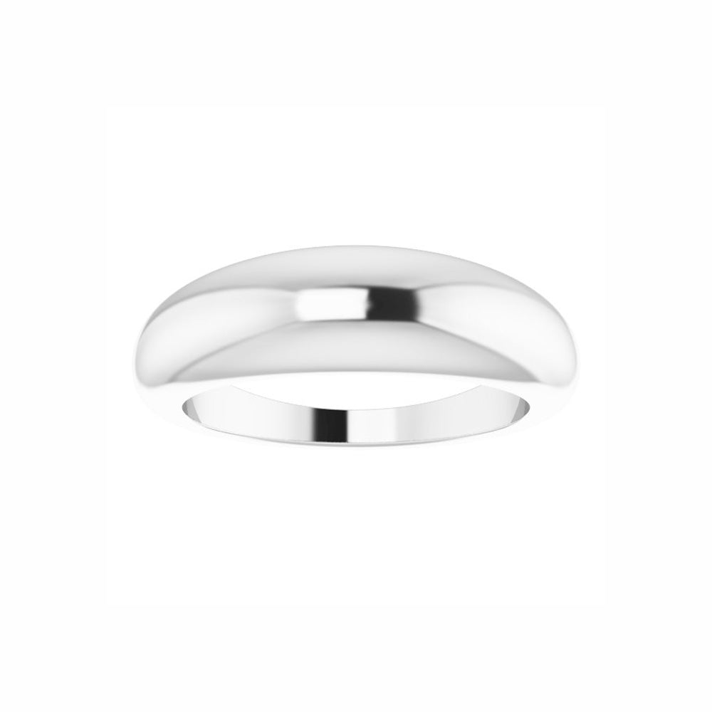 Sterling Silver 4 mm Petite Dome Ring