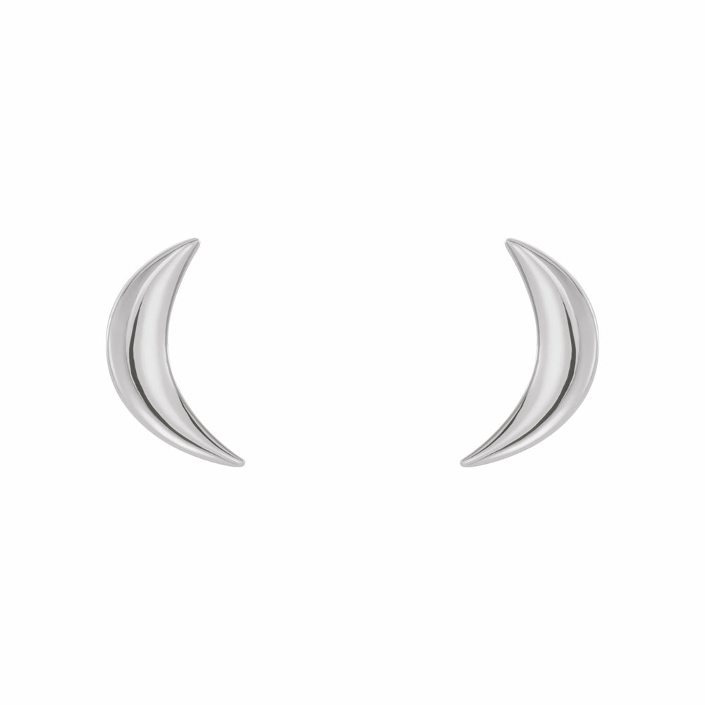 14k Gold Crescent Moon Earrings