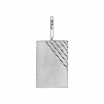Sterling Silver Engravable Dog Tag Pendant