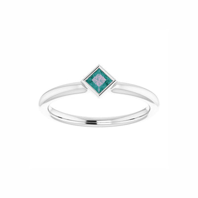 Lab-Grown Alexandrite Stackable Ring