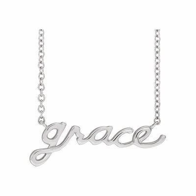 14k Gold Grace Script Necklace