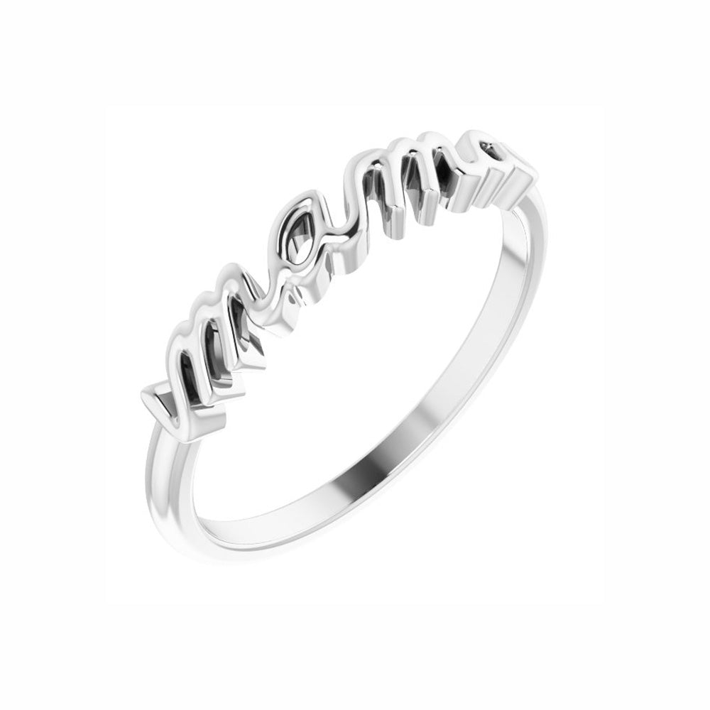Mama script ring new arrivals