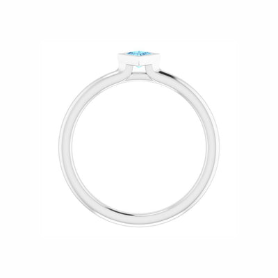 Aquamarine Stackable Ring