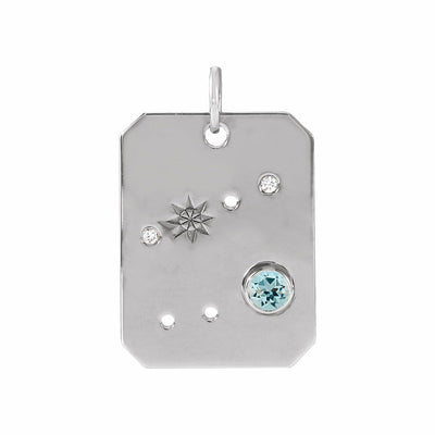 Sterling Silver Zodiac Constellation Pendant