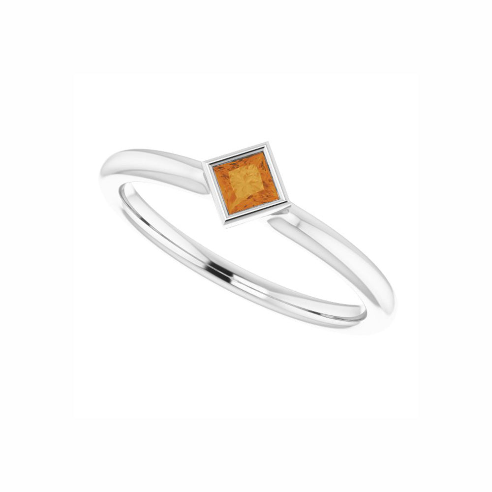 Natural Citrine Stackable Ring