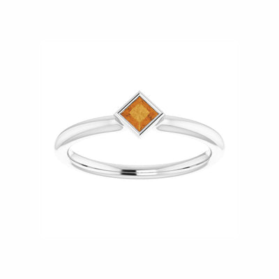 Natural Citrine Stackable Ring