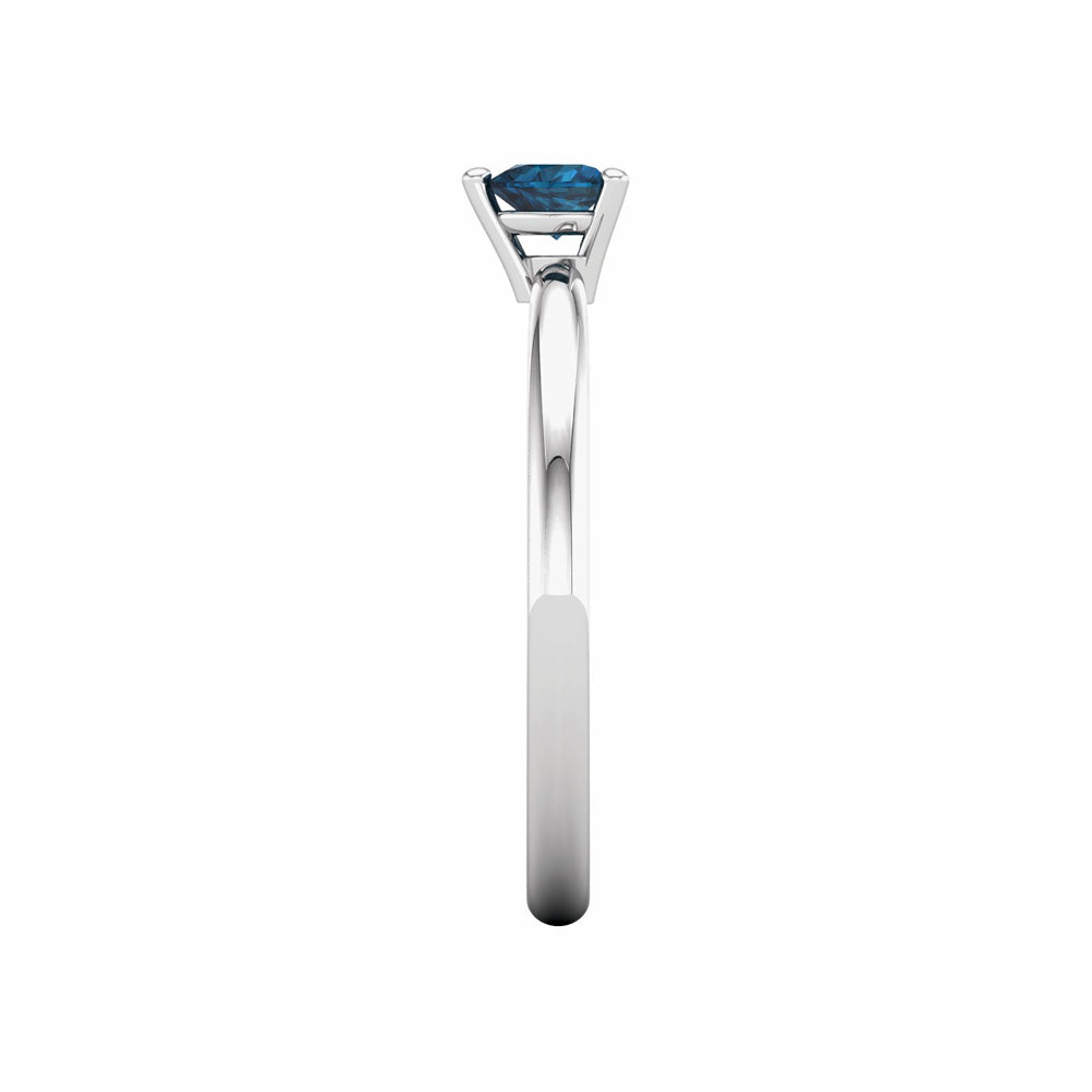 London Blue Topaz Heart Solitaire Ring