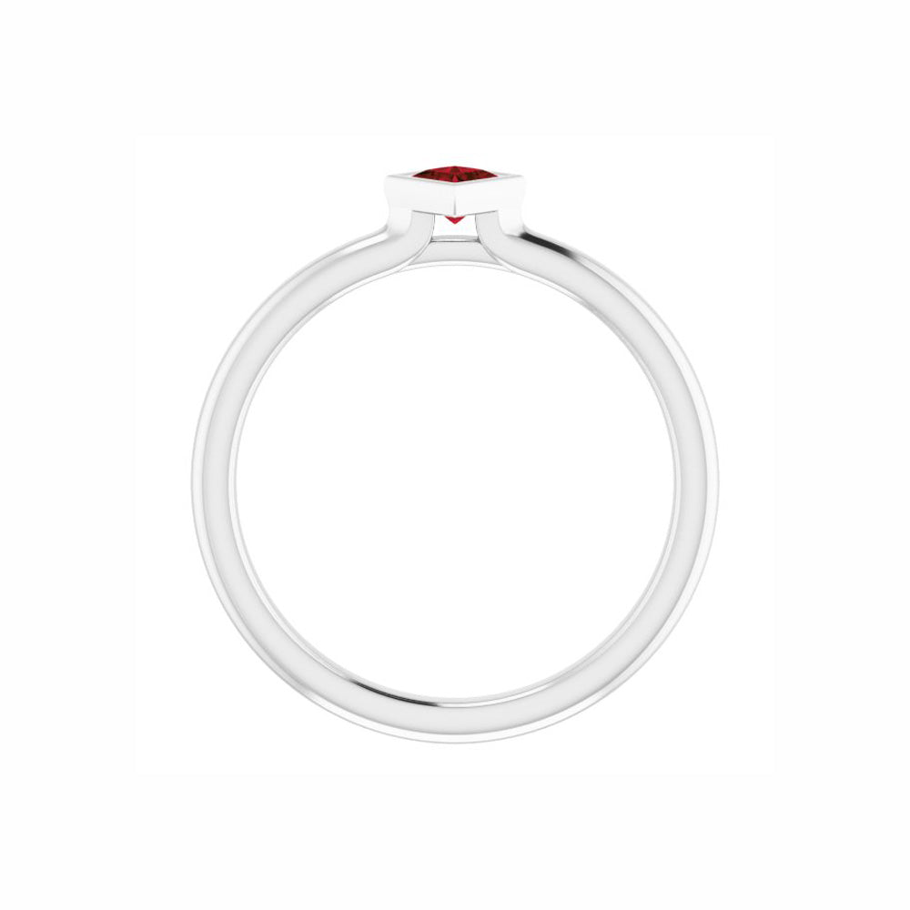 Mozambique Garnet Stackable Ring