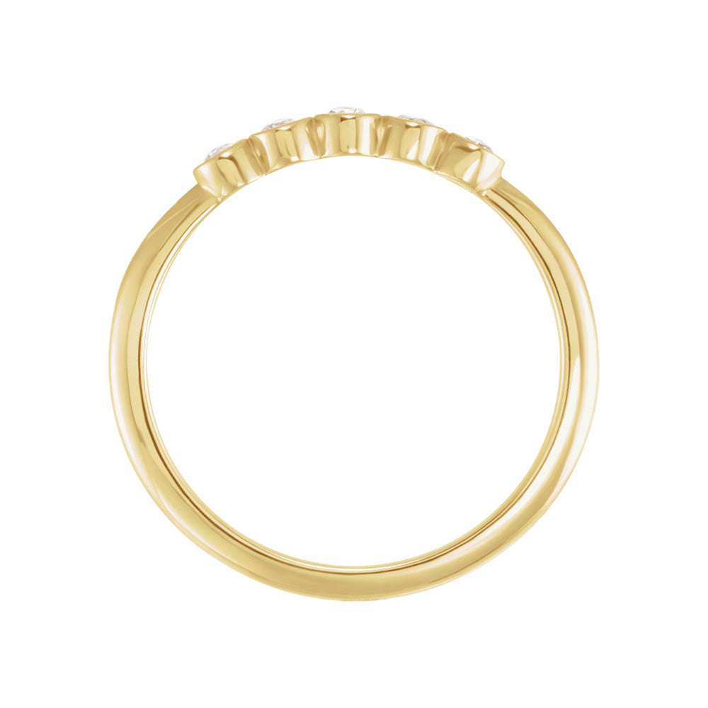 14k Gold Rose-Cut Natural Diamond Stackable Ring