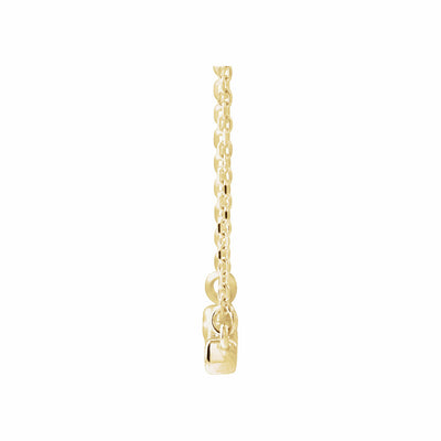 14k Gold Diamond French-Set Bar Necklace
