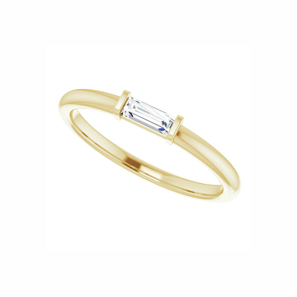 Diamond Straight Baguette Stackable Ring