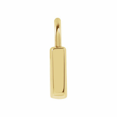 Solid Gold Engravable Lock Pendant