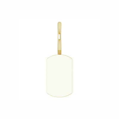 14k Gold Engravable Dog Tag Charm/Pendant