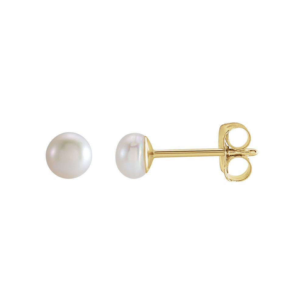 14K Gold Cultured Freshwater Pearl Earrings