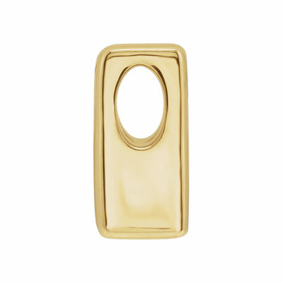 14k Gold Block Initial Slide Pendant