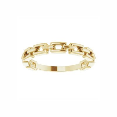 14k Gold Chain Link Ring