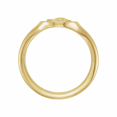 14k Gold Cherub Angel Pinky Ring