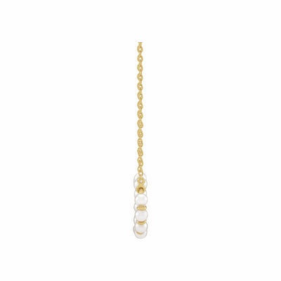 14k Gold Freshwater Pearl Circle Necklace