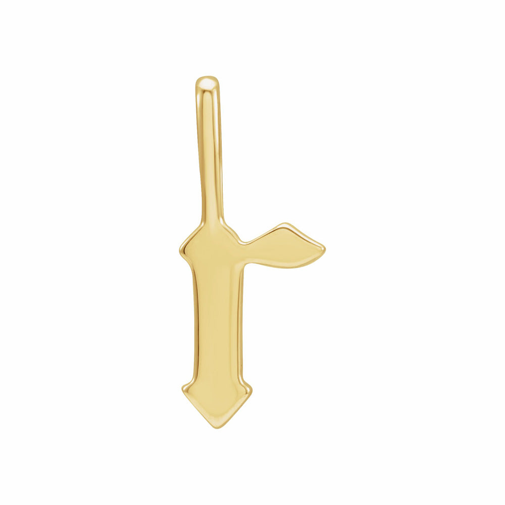 14k Gold Gothic Initial Charm/Pendant