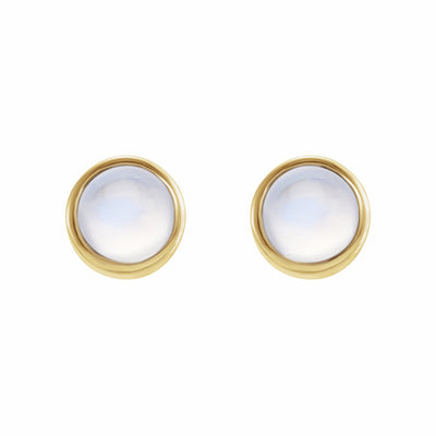 14k Gold Moonstone Earrings