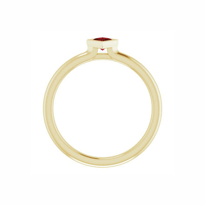 Mozambique Garnet Stackable Ring