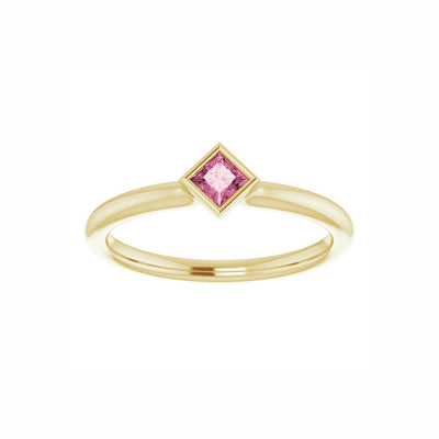 Pink Tourmaline Stackable Ring