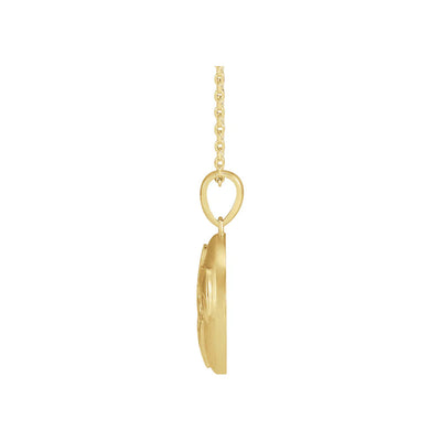 14k Gold Earth Pendant